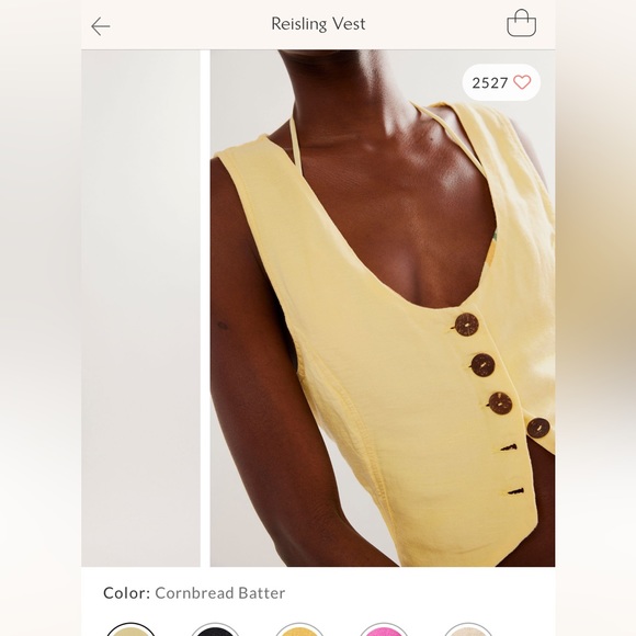 Free People Reisling Vest in “Cornbread Batter” - Picture 7 of 11